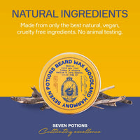 SEVEN POTIONS Seven Potions Beard Wax for Men — Medium Hold Styling Wax to Shape And Nourish Your Beard — All-Natural, Vegan, Cruelty Free — Woodland Harmony (30 ml)