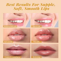 ANAI RUI ANAiRUi Lip Scrubs Exfoliator Moisturizer, Lip Sleeping Mask Sugar Lip Scrub, Lip Mask Overnight for Lip Line Wrinkle Treatment, Lip Balm for Dry Chapped Lines Lips, (Vanilla & Collagen, Peptide)