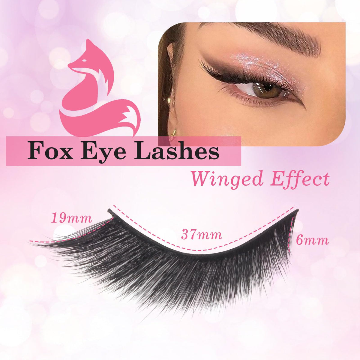 Parriparri Eyelashes Fox Eye 5 Paris Cat Eye Lashes Natural Look Faux Mink