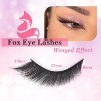 Parriparri Eyelashes Fox Eye 5 Paris Cat Eye Lashes Natural Look Faux Mink