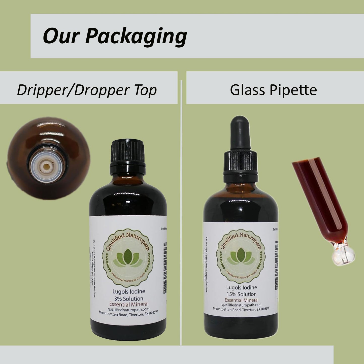 Qualified Naturopath - Professional Practitioner Products Lugols Iodine Solution 7% - 30ml - with Dripper/Dropper Top