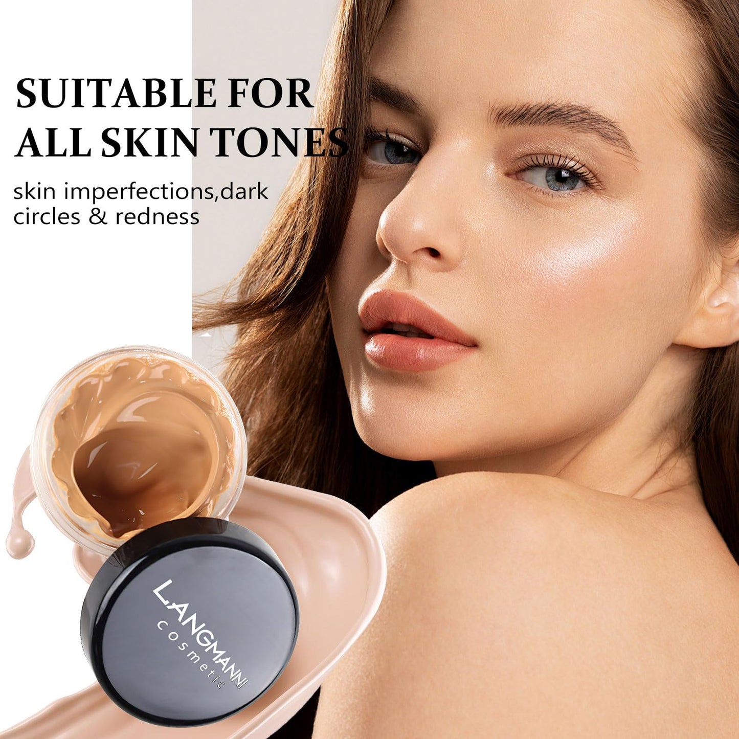 COODAM Concealer Full Coverage for Mature Skin - Eye Concealer Concealer Full Coverage Lasting Perfection Concealer for All Skin (#Honey, 12ml)