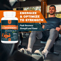 Solavica Beta Ecdysterone Supplement 1200mg -98% Maximum Purity Ecdysterone for Lean Muscle Building & Strength Gains, Promotes Endurance & Muscle Growth (60 Capsules)-1 Month Supply