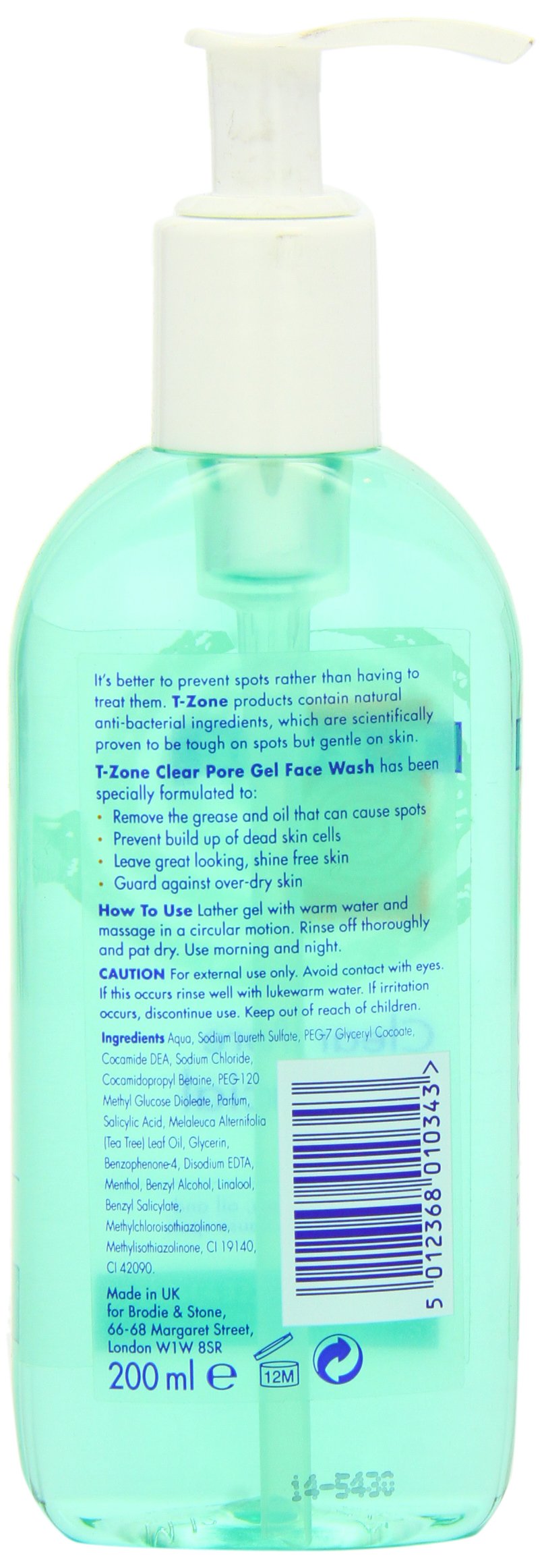 T-Zone Clear Pore Gel Wash 200ml