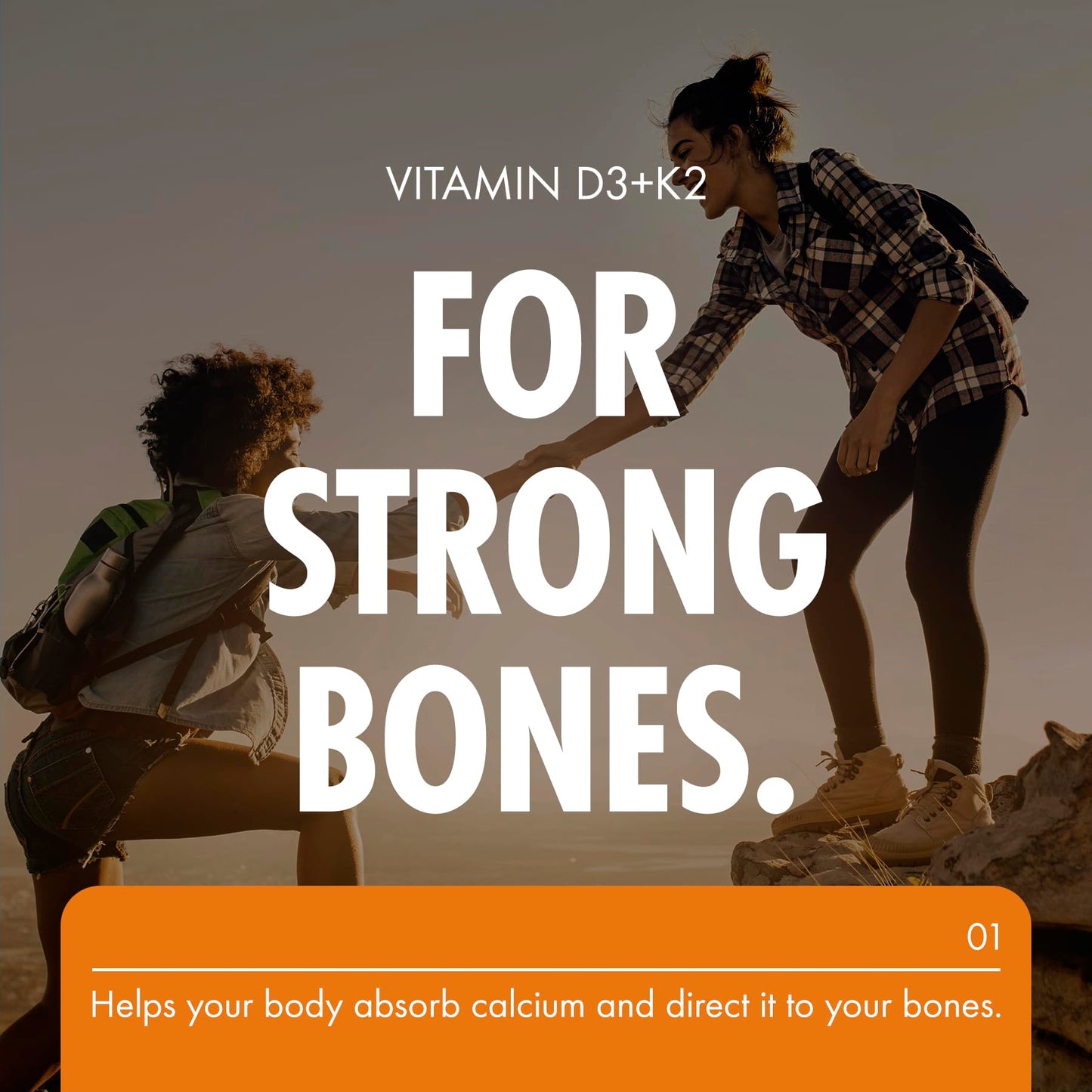 Incite Nutrition Vitamin D3 K2 (MK7) 100ug - 6 Month’s Supply - High Strength 180 Tablets - Premium Vegetarian Tablets - Suitable for Vegetarian - Vitamin D3, 4000iu & K2 - Made in UK
