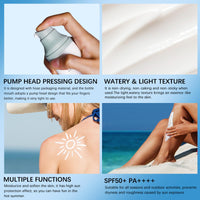 Body Sunscreen Lotion, Madagascar Centella Sunscreen, Centella Sunscreen SPF50, Water-Fit Sun Serum SPF50 + Pa++++ - Pure Centella Nicotinamide - No Sticky Refreshing Universal Sunscreen UV Defense