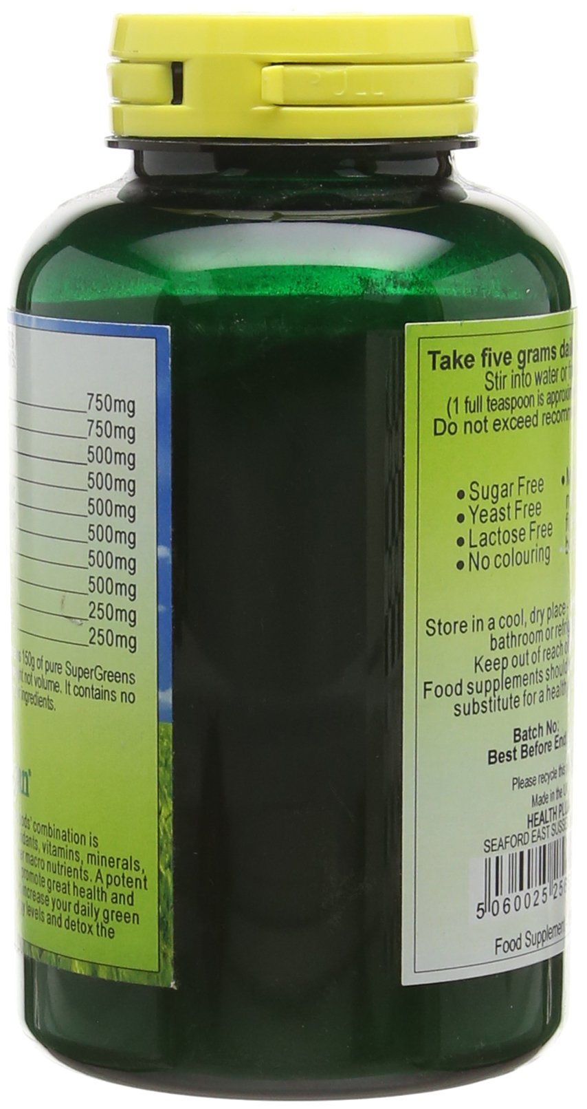 Health Plus SuperGreens Powder : Superfood General Health & Well-Being Supplement : 150g