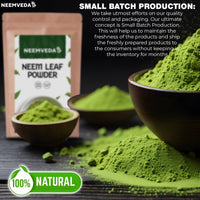 Neemveda Neem Leaf Powder 100 Grams (Azadirachta Indica) for Eating, Naturally Grown, Premium Quality Neem Powder