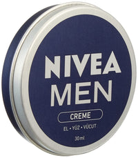 NIVEA MEN Nourishing Skin Cream for Intensive Moisture, Skin Care for Men, Ideal for Body, Face and Hands, Light Formula with Vitamin E, Nivea Men Cream (30 ml)
