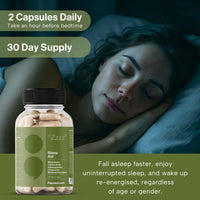 Paused Sleep Aid Supplement - 60 Capsules | 1 Month Supply Sleep Support with Magnesium, Chamomile & Ashwagandha for Natural, Fast & Quality Sleep | Vegan & Gluten-Free | UK