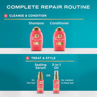 OGX Bond Protein Repair Conditioner with 8% Bond Complex, Targets Damaged Areas of Hair for Effective Bonding Repair without Weighing It Down, Sulfate Free, 385ml