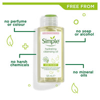 Simple Kind to Skin Hydrating Cleansing Oil cruelty-free and vegan sensitive skin cleanser 125 ml