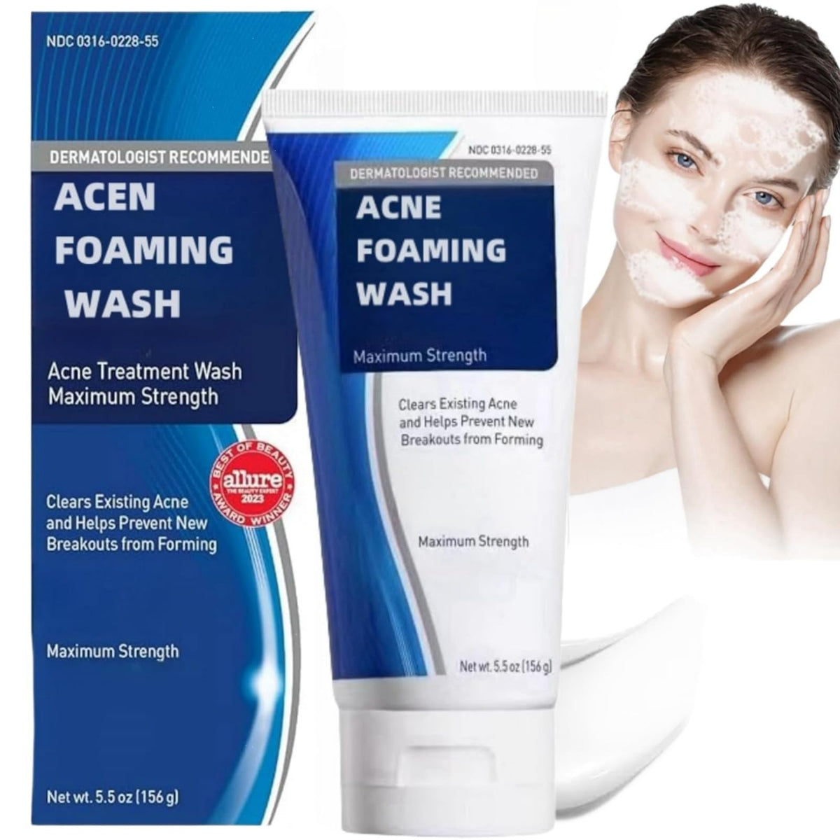 Mubuni Acne Foaming Wash,Mild Daily Facial Cleanser for Deep Pore Cleansing,Acne Foa/m Wash,Gentle Daily Cleans/ing Foam,Clea/nsing Fo/am for Women,Facial Wash Women to Soothe Redness,Exfoliating Face Wash