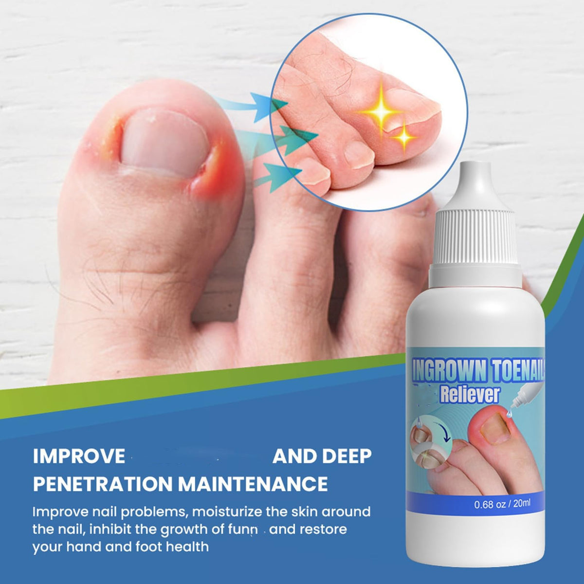 ASMAYSA Ingrown Toenail Correction Extra Strong - Ingrown Toenail Drop- Cuticle Care Oil for Ingrown Toenails - Trimming Toenail Softening Drop Ingrown Toenail Correction,20ml