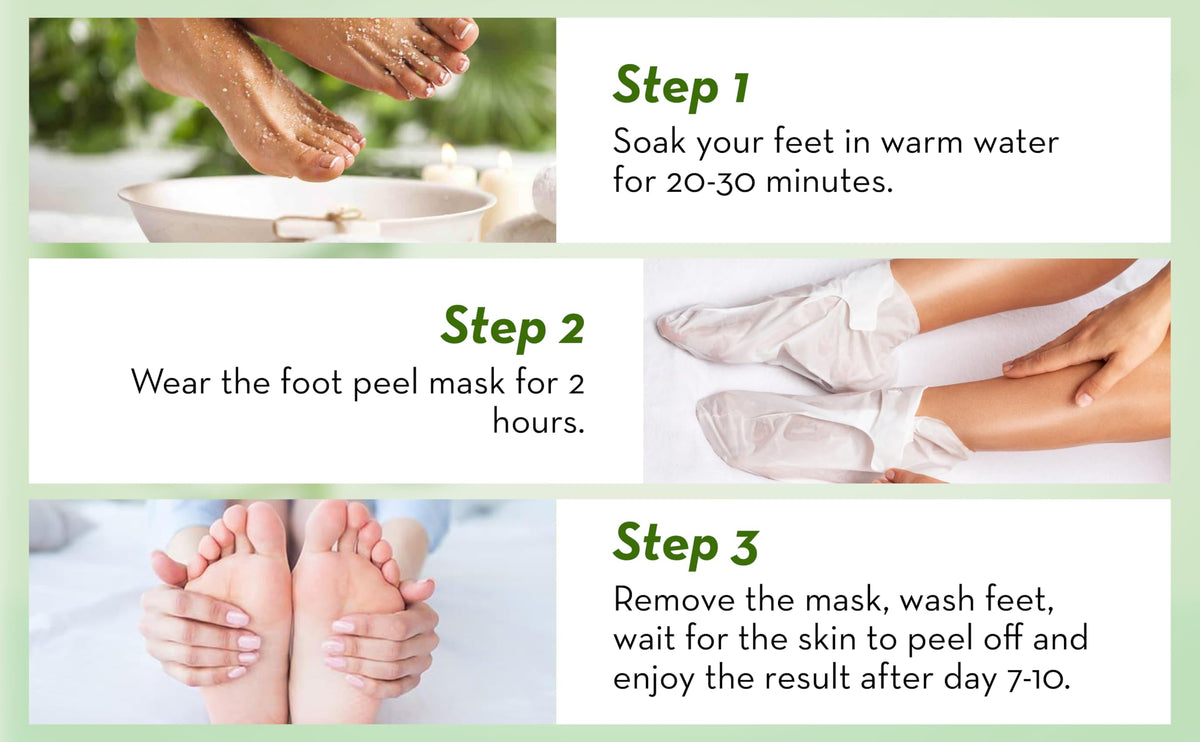 PALMARISA Palmarisa Foot Peel Mask – Exfoliating Socks for Cracked Heels & Hard Skin – Aloe Vera & Tea Tree – 2 Pairs – Baby Soft Feet in 10-14 Days, Dermatologically Tested