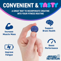 Applied Nutrition Creatine Gummies - 3000mg Creatine Monohydrate per Serving - 80 Chewable Vegan Gummies for Strength, Power & Recovery (20 Servings)