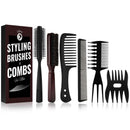 Dylapick Mens Hair Brush and Beard Brush Set,Boar Bristle Beard Brush Set
