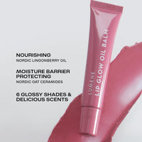 Lumene LUMENE Lip Glow Oil Balm | Shade 5 Raspberry | Hydrating Tinted Lip Oil with Glossy Finish | Nourishing Vegan Formula with Natural Oils | Non-Sticky, Natural Shine | 10ml