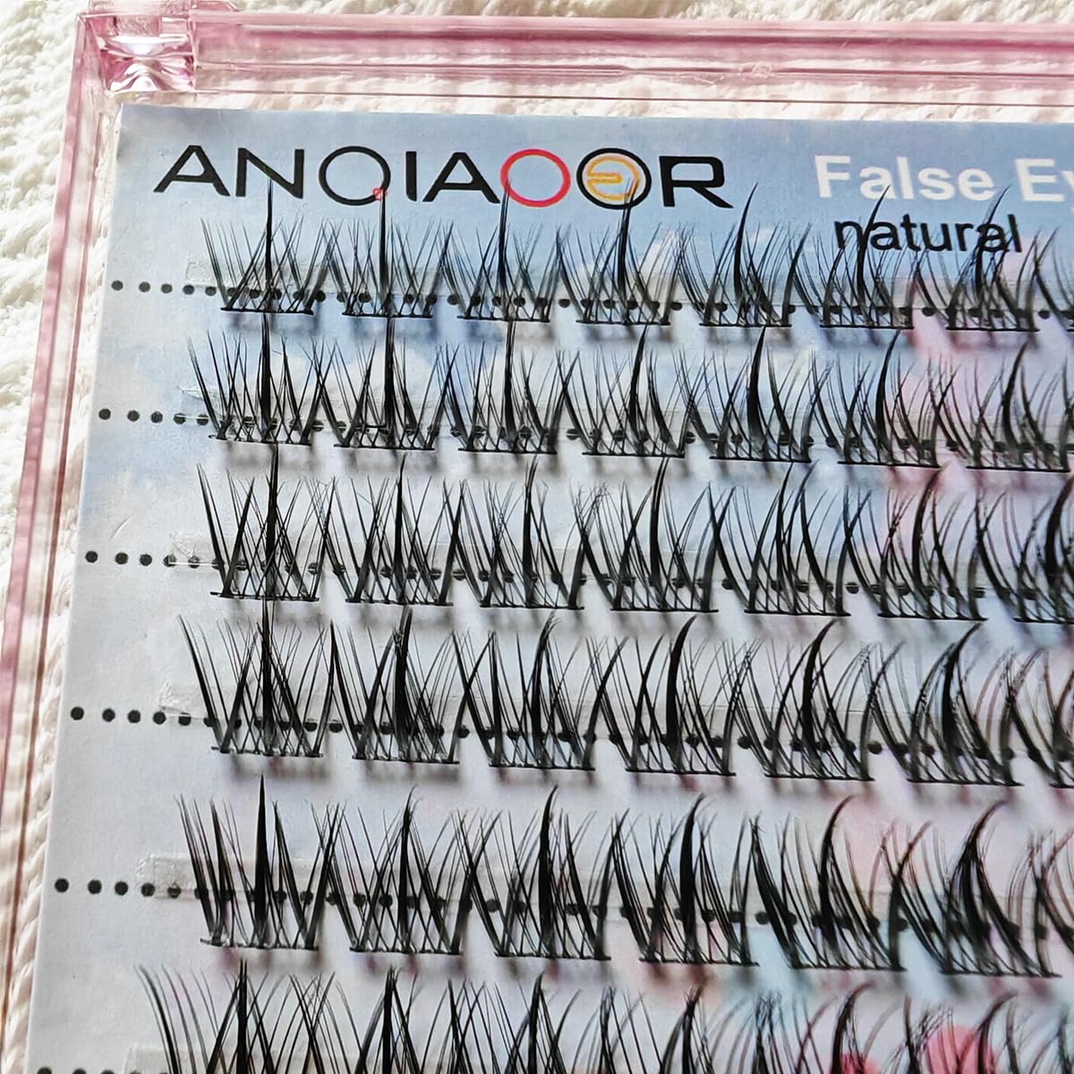 ANQIAOER False Eyelashes Cluster Natural Look Wispy Spiky Wide Stem 11-12-13mm-C Curl DIY Individual Lash Extension Soft Manga lashes for Makeup Use at Home