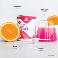 Nature's Finest by Nutrisslim Hair Vitamins Drink: Boost Hair Health with Biotin, Collagen, MSM Powder - Hair Care for Women Seeking Shiny, Strong, Thick Hair Growth - No Added Sugar, 1 Month Supply