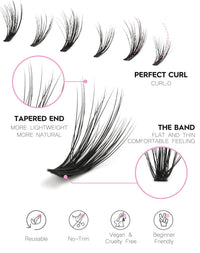 Jiocolor Lash Clusters Wispy Individual Lashes Natural Lashes Clusters 7 Pairs DIY Mink Cluster Eyelash Extensions Fluffy D Curl Eyelash Clusters by JIOCOLOR