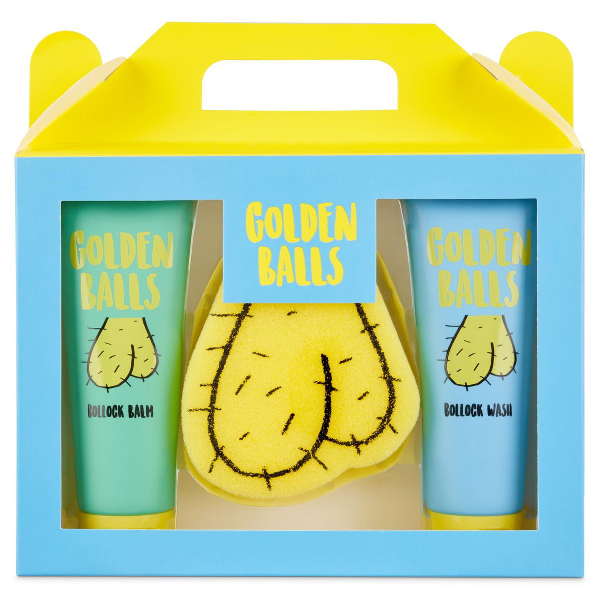 Sass Party & Gifts Golden Balls, Balm & Sponge Set - For Your Private Bits - Funny Novelty Gift For Men