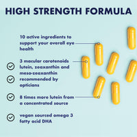 HIGHER NATURE Higher Nature - VisualEyes - Supports Vision - Lutein, Zeaxanthin, Bilberry & Essential Vitamins - 10 Active Ingredients - Vegan - 30 Capsules