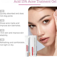 SingHao Aze-laic Acid 15% Acne Tratment Gel,15% Acid Acne Treatment Gel for Face,Azel-aic Acid Cream for Face,Acid Facial Serum,Aze-laic Ac/id Serum Cream with Niacinamide & Vitamin C,Anti Acne G/el for Spot