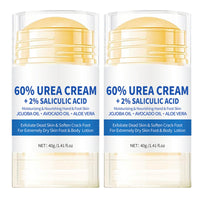 LUXRYNTH 2PCS Urea Cream 60% for Feet & Hands - Maximum Strength Foot Cream for Cracked Heels, Dry Skin Repair and Hard Skin Care - Moisturising Balm for Callus Treatment, Healthy Moisturiser