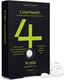 4 HIM LiverHealth Tablets – Choline 90mg & Artichoke 450mg for Liver Function – Selenium for Thyroid – 10-in-1 Complex with Zinc, D3, B6 & B2 – for Men – 60 Vegan Tablets – Lab Tested, GMP-Certified