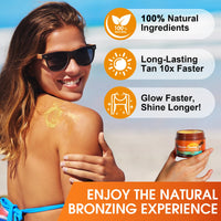 LEISGOTO Sunbed Tanning Accelerator, Premium Tan Accelerator Cream - for Sunbeds & Outdoor Sun, with Carrot Tanning Cream, Achieve a Natural Tan Skin - 150g