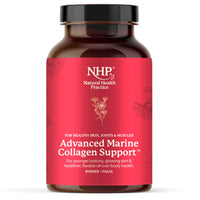 NHP The Natural Health Practice NHP Advanced Marine Collagen Support – Premium Marine Collagen with MSM, Hyaluronic Acid & Rutin for Radiant Skin Anti Aging, Joints, Tendons, Ligaments & Muscle Recovery – 90 Capsules