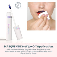 Wonderskin Wonder Blading One Step Lip Stain Masque, Long Lasting Stain & Go Lip Tint Color, Transfer Proof, Matte Finish, Waterproof Formula (Lovely Masque)