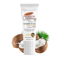 Grospe Coconut Oil Facial Scrub Exfoliator with Natural Essence Coconut Sugar Facial Scrub Gentle Cleansing Moisturising Rejuvenating Glowing Skin Coconut Oil Formula Face Scrub 50g