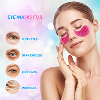 Mererke_Pretty Under Eye Patches - 30 Pairs Collagen Under Eye Mask, Under Eye Patches For Dark Circles and Puffiness, Eye Patches For Puffy Eyes, Revitalize and Moisturize