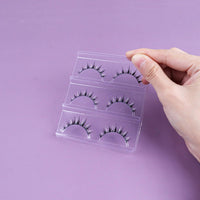 Klfoho Manga Lashes Natural Wet Look Wispy Spiky Lashes Anime Eyelashes Wispy Natural Lashes Extension Strip Japanese Style Fake Eye Lashes Handmade (Black White 3 Pairs)