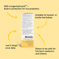 BioGaia Protectis Baby Drops | Probiotic Supplement for Newborns, Babies & Infants | Daily Digestive Support with ﻿100 Million Live L. Reuteri Probiotics | Features LongevityGuard | 10 ml
