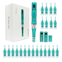Lazzybeauty Dr.pen Microneedling, Professional Microneedling Pen A6S, Electric Wireless Micro Derma Machine with 12Pcs 16 Pin & 10Pcs 36 Pin Replacement Cartridges Needles, Skin Care Kit for Face and Body