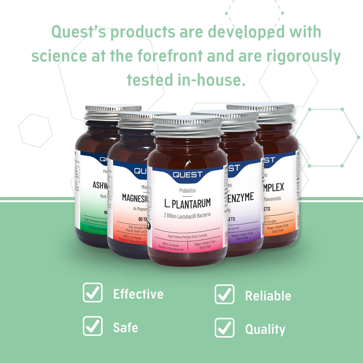 Quest - 90x Once A Day Multivitamins and Minerals Supplements. Daily Vitamins for Men & Women to Support and Boost Overall Well Being. Vitamins C, D, B, Iron, Magnesium, Zinc and More (1 Pack)