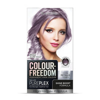 Colour Freedom Metallic Silver Violet Permanent Hair Dye with PurePlex. Ultra Glossy Conditioning Hair Colour. 100% grey coverage. By Knight & Wilson.