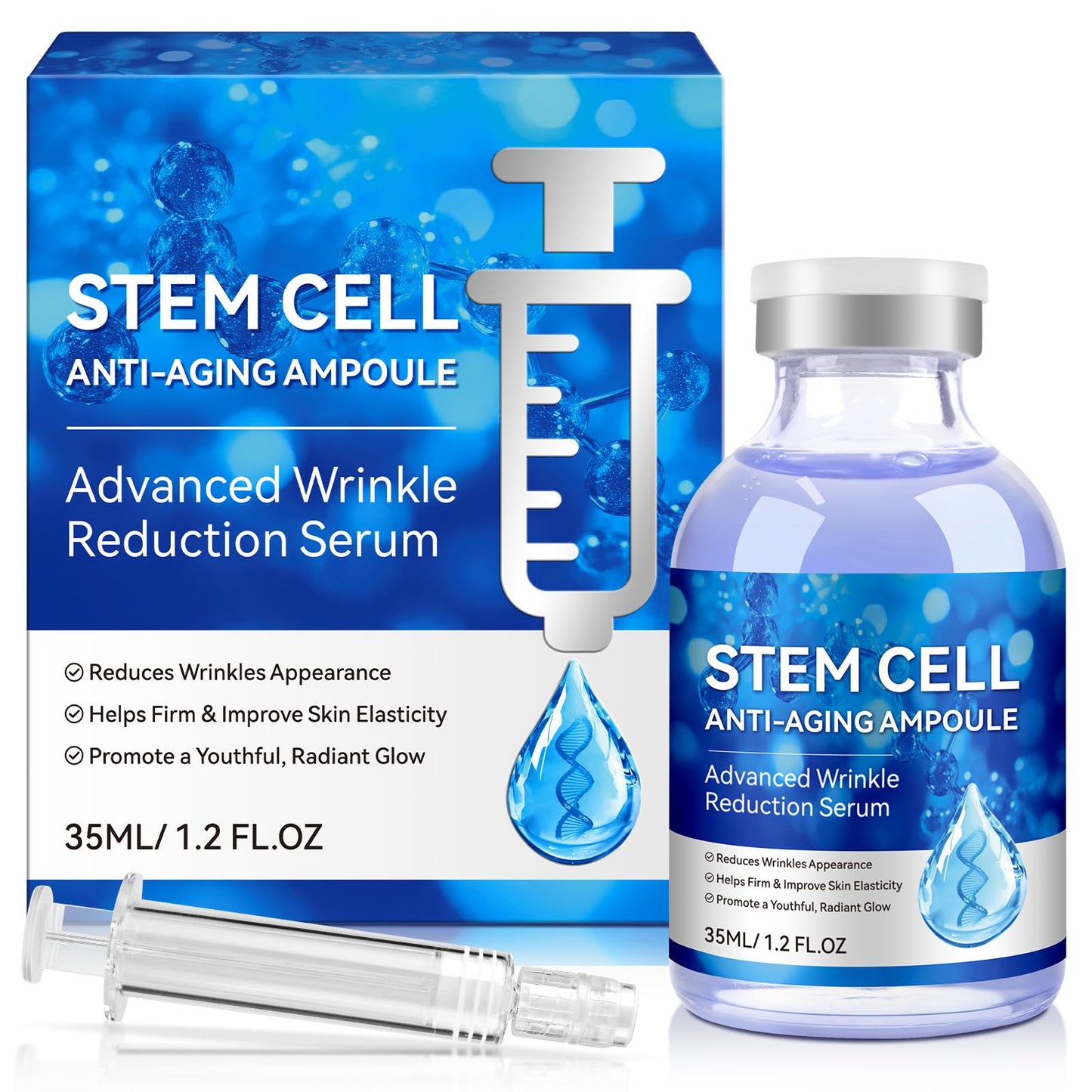 ITSDAWN Stem Cell Serum for Face, Stem Cell Solution Ampoule for Firmer & Anti-Aging, Hydrating Facial Serum 35 Ml/1.2 Fl Oz