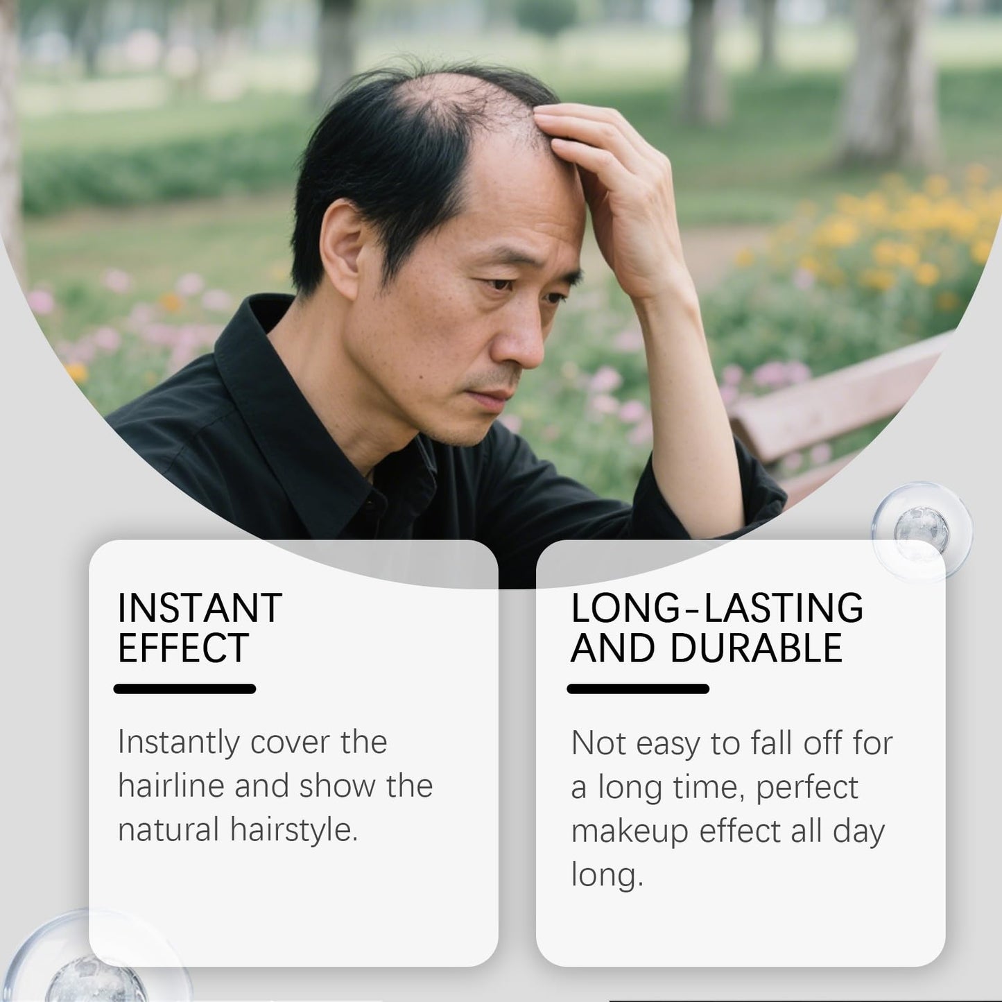 ShunJian 50ml Hair Concealer Cream,Hair Concealer,Ha/ir Dye Stick,Root Cover Up Stick,Root Con/cealer,Enhance Hairline,Natural Volumized Look,Suitable for Women and Men,Long-Lasting and Styling(Dark brown)