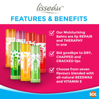 SOL 14pk Lip Balm Set | Flavoured Lip Balms with Beeswax and Vitamin E | Moisturising Lip Balm Multipack | Protect & Hydrate Beeswax Lip Balm Stick | Lip Balms | Lipbalm | Lip Moisturiser | Girls Lip Balm