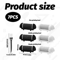 Eophmi Foot File Replacement Rollers for Scholl/Essy/Shoran/Ratukall/Pedi Foot File 2 Colour & 3 Types of Roughness Foot Files Refill, with Cleaning Brush