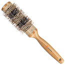Kobe Pinto Professional Bamboo Thermal Round Brush - Styling Brush for Blow Drying, Curling Brush - Eco Friendly Bamboo Handle - Heat-Retaining Ceramic Barrel Brush (38 mm)