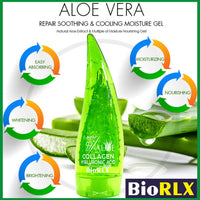 BioRLX 99% Purity Aloe Vera Gel with Collagen, Hyaluronic Acid 250ml (One Bottle)