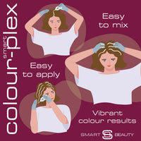 Rich Plum Hair Dye Permanent with Anti-Breakage Plex Hair Care, Vegan Hair Dye & Cruelty-Free, PPD Free Hair dye, 100% Grey Coverage, Warm Plum Hair Colour, by Smart Beauty (pack of 3)