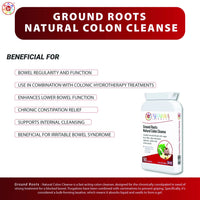 SH SHAKRA HEALTH Ground Roots: Natural Colon Cleanse. Strong Colonic Flush Herbal Blend for Deep Bowel, Gut Health, Intestinal Congestion, Constipation & Support | Shakra Health
