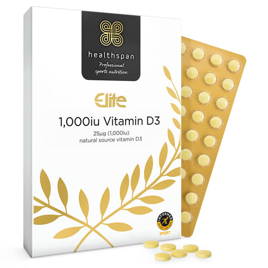 Healthspan Elite Vitamin D3 1,000iu | 120 Tablets | All Blacks Official Partner | Support Immune, Muscle & Bone Health | Informed-Sport Accredited | Vegetarian