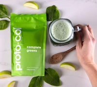 Proto-Col Proto-col Super Greens Powder, 15 Superfood Blend with Ashwagandha, Spirulina & Chlorella, Vegan Daily Greens Drink for Energy, Immunity & Gut Health, Adaptogenic Superfood Supplement (180g)